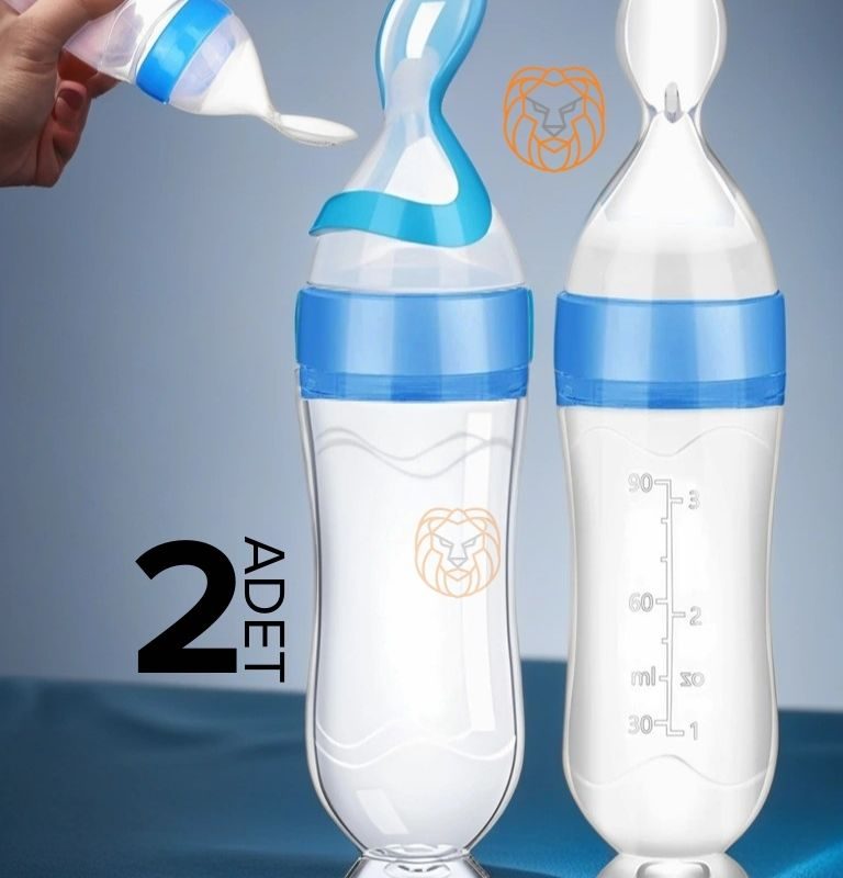 Kaşıklı Bebek Mama Besleyici Silikon Littloo 2 ADET