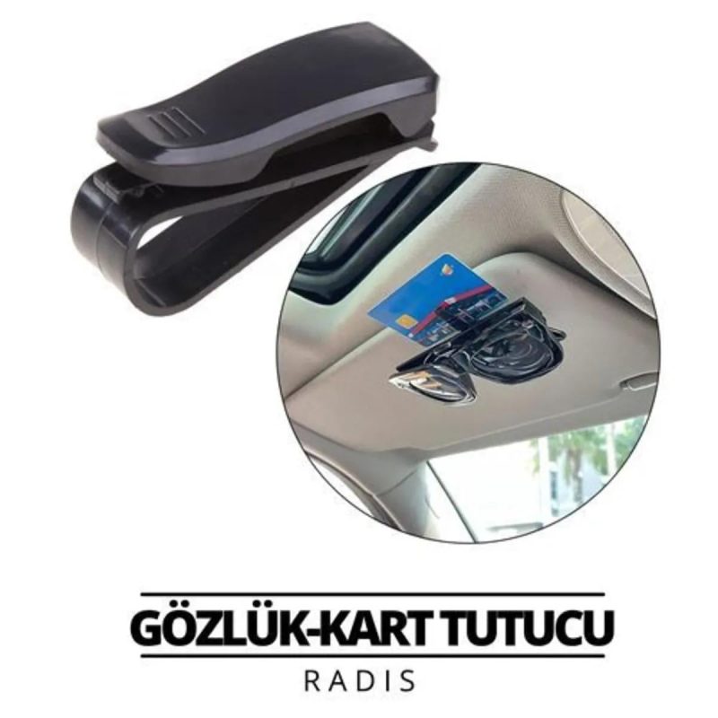 Araç Içi Güneş Gözlüğü Kart Tutucu Klips
