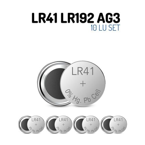Takaz Global LR41 LR192 AG3 1.55V 10 Adet Alkaline Pil
