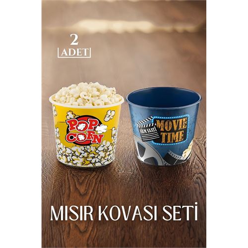 Takaz Global Patlamış Mısır Popcorn Kovası 2 li SET