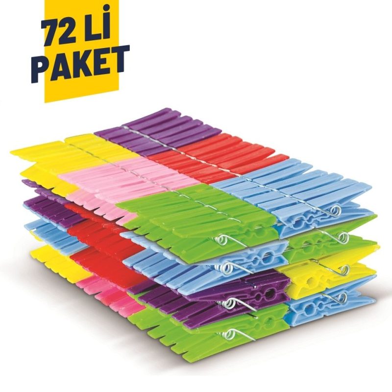 GHS 72 Adet Plastik Çamaşır Mandalı