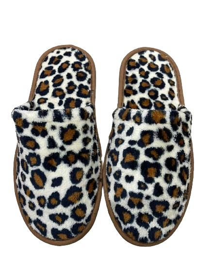 Leopar Desenli Kadın Terlik