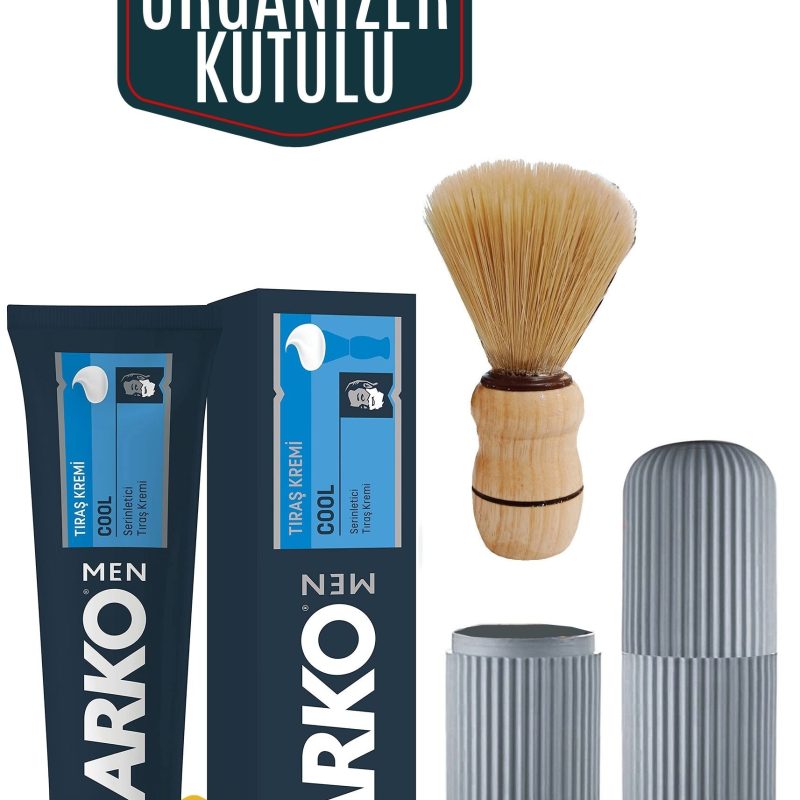 Arko Men Cool 2 Adet Tıraş Kremi Tıraş Fırçası Seti